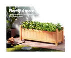 Green Fingers Garden Bed 90x30x33cm Wooden Planter Box Raised Container Growing