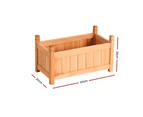 Green Fingers Garden Bed 60x30x33cm Wooden Planter Box Raised Container Growing