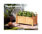 Green Fingers Garden Bed 60x30x33cm Wooden Planter Box Raised Container Growing