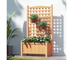 Green Fingers Garden Bed Wooden 64x35x115cm Planter Raised Box Container Trellis