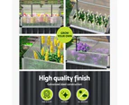 Green Fingers Garden Bed 80x49x74cm Greenhouse Planter Box Raised Galvanised Herb