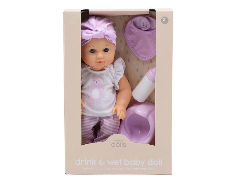 Nurture Me Drink & Wet Baby Doll Playset - Purple - Purple