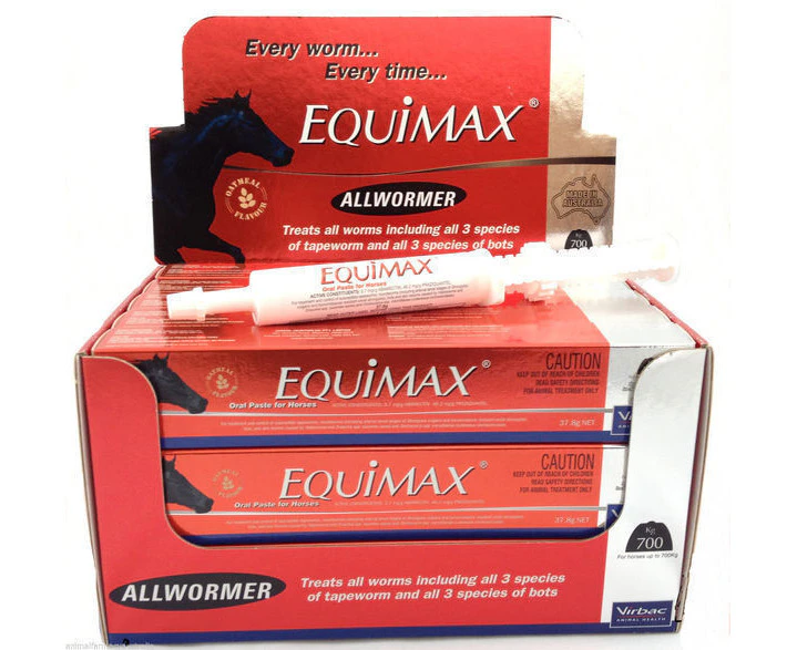 Horse Pony Wormer Equimax Paste Kills Tapeworm+Bots Oatmeal Flavour