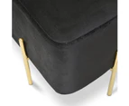 Latham 1m Ottoman - Black Velvet Seat