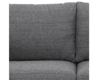 Denmark 2 Seater Fabric Sofa - Metal Grey