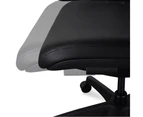Atlas Ergonomic Office Chair With Head Rest - Black Leather
