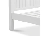 Emma White Single Bed Frame with Arched Headboard