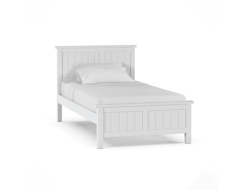 Snow White King Single Bed Frame in Solid Timber