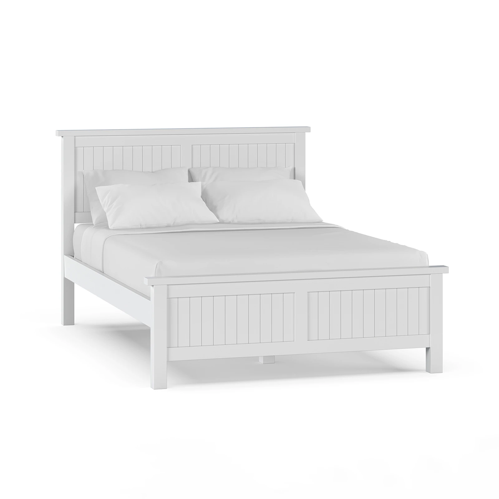 Snow White Double Bed Frame in Solid Timber