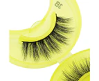 1 Pair Fake Eyelash Reusable Multiple Layers Natural Effect 3D Faux Eye Lash for Performance-Yellow