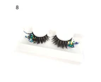 1 Pair False Eyelashes 3D Effect Extending Hairs Thick Professional Makeup Individual Cluster Eyelashes for Female