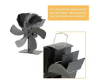 6 Blade Fireplace Stove Fan Heat Self-Powered Wood Top Burner Heater Silent