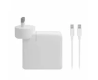 GameMantra 61W USB-C Compatible with Apple MacBook Pro 13 2019 MUHN2K/A Power Adapter + USB Cable
