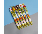 Ballpoint Pen Multi-purpose Gift Stationery Cartoon Santa Claus Xmas Tree Deer Colorful Pen for Kids-D