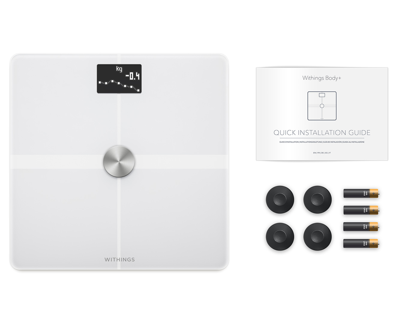 Withings Body+ - Digital Wi-Fi Smart Bathroom Scale in Black, 398