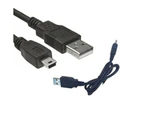 Mini USB 5-Pin Male to USB Type-A Male Adapter Cable Data Transfer Sync Power Supply Charger Cord 3M 1M - 80CM