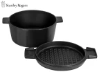Stanley Rogers Cast Iron French Oven Grill Duo 6.5L - Onyx