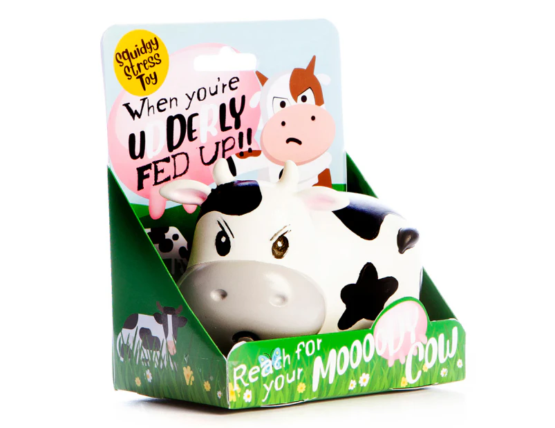 Boxer Gifts13cm Moody Cow Adult Stress Anxiety Reliever Sensory Squeeze Toy