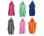 Hooded Quick Dry Beach Towel Changing Robe - Unisex - Blue