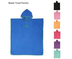 Hooded Quick Dry Beach Towel Changing Robe - Unisex - Blue