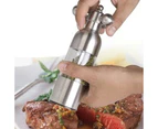 Pepper Grinder Salt Shaker, Kitchen Stainless Steel Salt Pepper Grinders Hand-Made Adjustable - Small