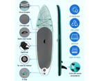 Weisshorn Stand Up Paddle Board 10.6ft Inflatable SUP Surfboard Paddleboard Kayak Surf Green