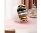 Desktop Cosmetics Storage Box, Lipstick Storage Rack, 5 Compartments Makeup Holder Shelf, Versatile Dressing Organiser Basket - White