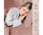 Linenova Bamboo Cooling Sheet Set Ultra Soft Breathable 2000TC Bed Sheets Set for Summer Hot Sleeper-Dusty pink