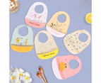 2PCS Cute Baby Bibs Waterproof Silicone Bib Infant Toddler Feeding Saliva Towel Cartoon Adjustable Children Apron with Pocket A113