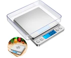 Digital Kitchen Scale, 500g/ 0.01g Small Jewelry Scale, Food Scale Digital, Digital Gram Scale with LCD/Tare Function for Jewelry