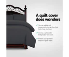 Giselle Bedding Quilt Cover Set Classic Black Queen