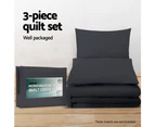 Giselle Bedding Quilt Cover Set Classic Black Queen