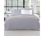 Pintuck Pinch Pleated Bedding Quilt Cover Doona Duvet Set 3Pcs King Size Grey