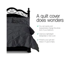 Giselle Bedding Quilt Cover Set Diamond Pinch Black King