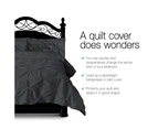 Giselle Bedding Quilt Cover Set Diamond Pinch Black Queen