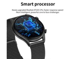 Momax Color Touch Screen Smartwatch with Heart Rate Monitor Bluetooth Call G3-BlackSilicone