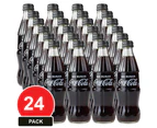 24 Pack, Coca Cola 300ml Coke No Sugar Glass Screw Bottle