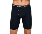 Bonds Guyfront Microfibre Long Trunks Mens Black Boxer Shorts Underwear