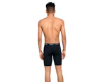 Bonds Guyfront Microfibre Long Trunks Mens Black Boxer Shorts Underwear