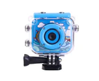 Kids Action Camera Waterproof Anti-Shake Action Video Recorder for Children (Blue)