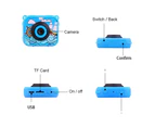 Kids Action Camera Waterproof Anti-Shake Action Video Recorder for Children (Blue)