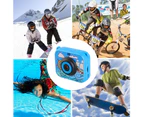 Kids Action Camera Waterproof Anti-Shake Action Video Recorder for Children (Blue)