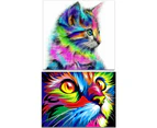 5D DIY Diamond Painting Kit Full Drill Cute Cat Crystals Embroidery Tools for Home Decorations Craft