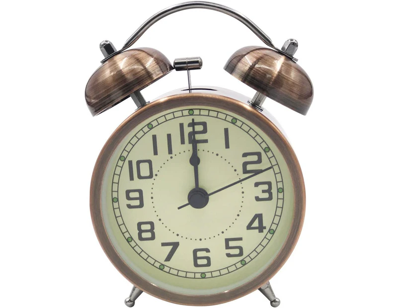 Retro Alarm Clock Morning Silent Bedside Quartz Alarm Clock