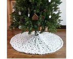 Plush Christmas Tree Skirt,White Christmas Tree Skirt White Snow Christmas Tree Cover Christmas Tree Skirt White Christmas Tree Skirt