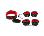 11Pcs Sex Toys Kit BDSM Bondage Whip Handcuffs Butt Plug Sexy Adult Game Tools-Red