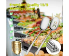 Large serving spoon set,high-quality spoon silverware,cooking spoon,pasta spoon,mixing spoon,food grade 18/8 stainless steel, 2 pieces