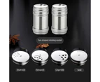 Stainless Steel Salt and Pepper Shakers Set for Kitchen Condiments-[natural color] extra large