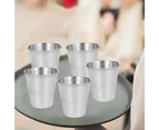Shot glasses in a set of 12, stainless steel schnapps tumbler, stamper pearl