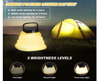 Solar Camping Lights, Portable Collapsible Crush Warm Light Solar Powered Lantern Waterproof LED Hanging Lanterns